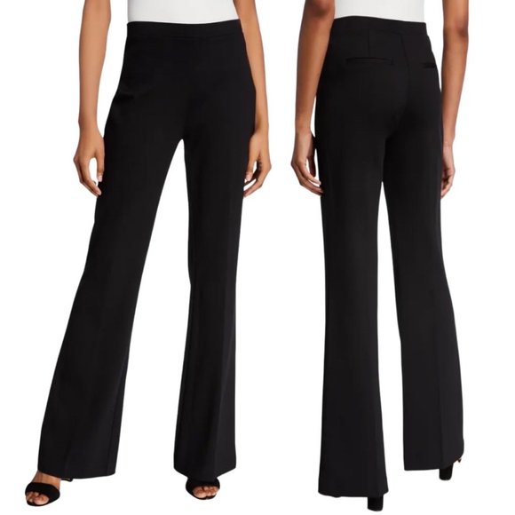 Kobi Halperin Meghan High Rise Ponte Flare Pants in Black Women’s Size L - Picture 1 of 15